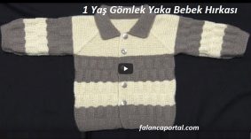 1 Yaş Gömlek Yaka Bebek Hırkası