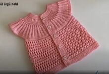 1 yumak ipten kisacik zamanda hazir bebek yelek modeli 3