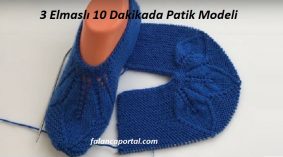 3 Elmaslı 10 Dakikada Patik Modeli