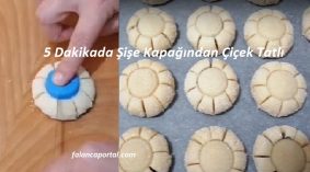 5 Dakikada Şişe Kapağından Çiçek Kurabiyesi