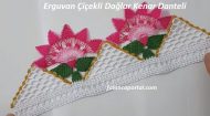Erguvan Çiçekli Dağlar Kenar Danteli