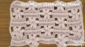 Gelin Masası Çiçekleri Örgü Modeli