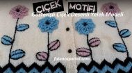 Gösterişli Çiçek Desenli Yelek Modeli