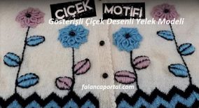 Gösterişli Çiçek Desenli Yelek Modeli
