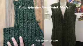 Kalan İplerden Anne Yelek Modeli