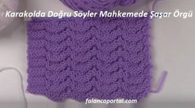 Karakolda Doğru Söyler Mahkemede Şaşar Örgü