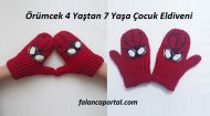 Örümcek 4 Yaştan 7 Yaşa Çocuk Eldiveni