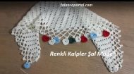 Renkli Kalpler Şal Modeli
