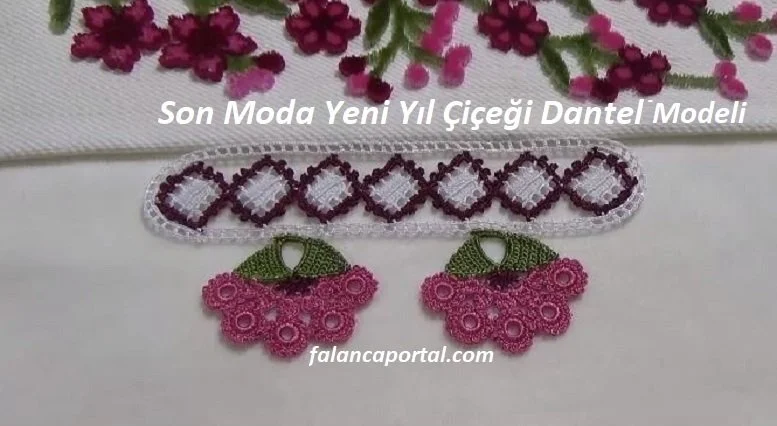 son moda yeniyil cicegi dantel modeli 1