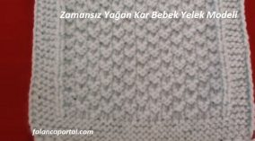 Zamansız Yağan Kar Bebek Yelek Modeli