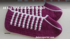 16 Sıra 5 Pıtırcıklı Patik Modeli