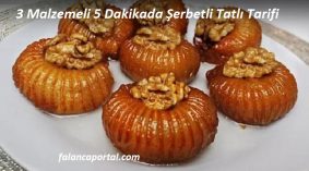 3 Malzemeli 5 Dakikada Şerbetli Tatlı Tarifi