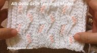 Allı Güllü Gelin Tacı Örgü Modeli