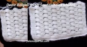 Deniz Dalgalı Güzel Sevdalı Yelek Modeli