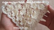 Kafasına Çiçek Takan Gelin Şalı Modeli