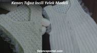 Kenarı Tığsız İncili Yelek Modeli
