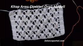 Kitap Arası Çiçekleri Örgü Modeli