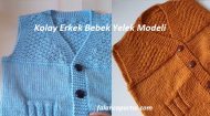 Kolay Erkek Bebek Yelek Modeli