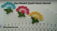 Oya Modeli Çiçekli Havlu Danteli