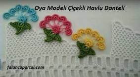 Oya Modeli Çiçekli Havlu Danteli