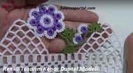 Renkli Tasarım Kenar Dantel Modeli