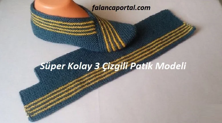 super kolay 3 cizgili patik modeli 1