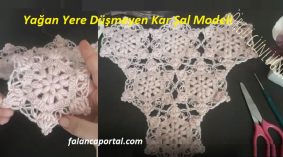 Yağan Yere Düşmeyen Kar Şal Modeli