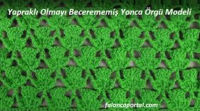 Yapraklı Olmayı Becerememiş Yonca Örgü Modeli