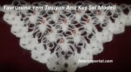 Yavrusuna Yem Taşıyan Ana Kuş Şal Modeli
