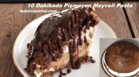 10 Dakikada Pişmeyen Meyveli Yaz Pastası