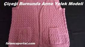 Çiçeği Burnunda Anne Yelek Modeli