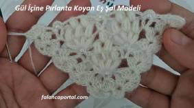 Gül İçine Pırlanta Koyan Eş Şal Modeli