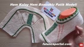 Hem Kolay Hem Boncuklu Patik Modeli