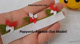 Papyonlu Kelebek İğne Oyası Modeli