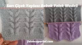 Sarı Çiçek Yaylası Bebek Yelek Modeli