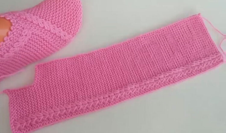 Süper Kolay Örgülü Patik Modeli