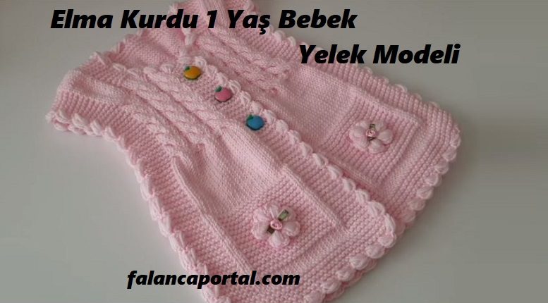 Elma Kurdu Bebek Yelek Modeli
