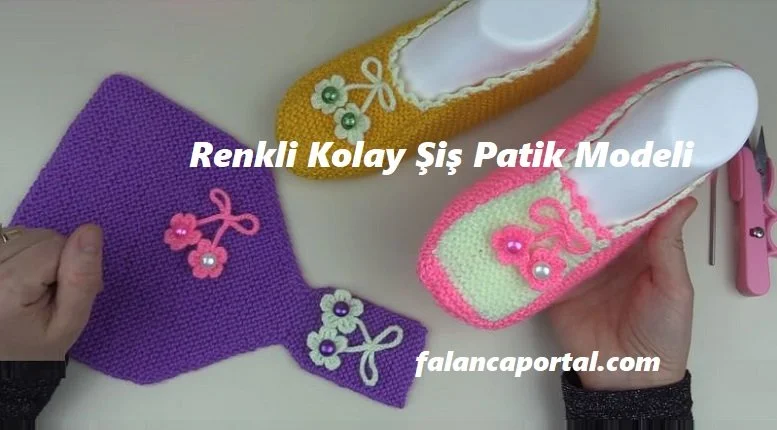 renkli kolay şiş patik modeli 1