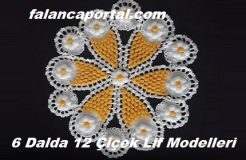 6 Dalda 12 Çiçek Lif Modelleri