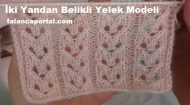 İki Yandan Belikli Yelek Modeli