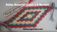 Kilim Desenli Uzun Lif Modeli