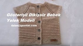 Gösterişli Dikişsiz Bebek Yelek Modeli