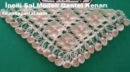 İncili Şal Modeli Dantel Kenarı