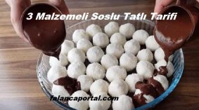 3 Malzemeli Soslu Tatlı Tarifi
