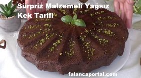 Sürpriz Malzemeli Yağsız Kek Tarifi