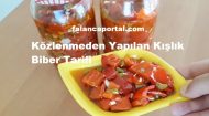 Közlenmeden Yapılan Kışlık Biber Tarifi