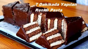 7 Dakikada Yapılan Renkli Pasta