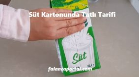 Süt Kartonunda Tatlı Tarifi