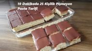 10 Dakikada 25 Kişilik Pişmeyen Pasta Tarifi