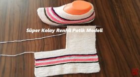 Süper Kolay Renkli Patik Modeli